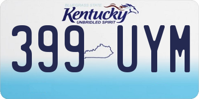 KY license plate 399UYM