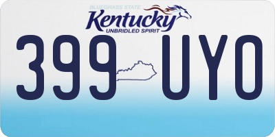 KY license plate 399UYO