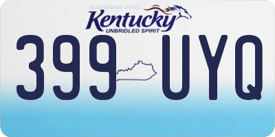 KY license plate 399UYQ