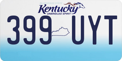 KY license plate 399UYT