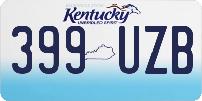 KY license plate 399UZB