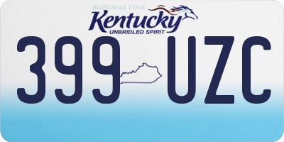 KY license plate 399UZC