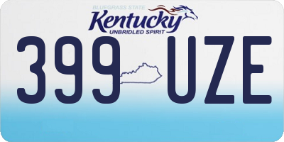 KY license plate 399UZE