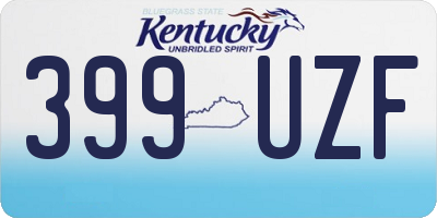 KY license plate 399UZF