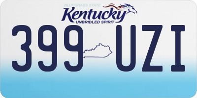 KY license plate 399UZI