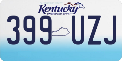 KY license plate 399UZJ
