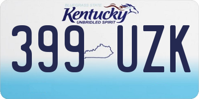 KY license plate 399UZK