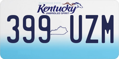 KY license plate 399UZM