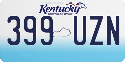 KY license plate 399UZN