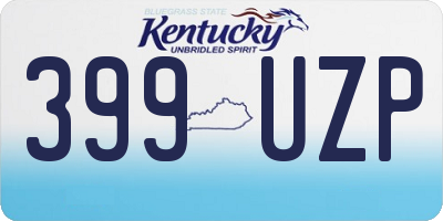KY license plate 399UZP