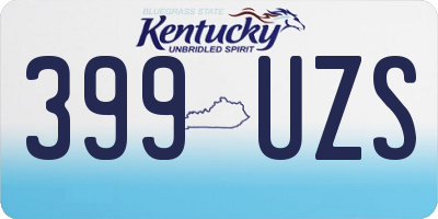KY license plate 399UZS