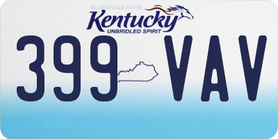 KY license plate 399VAV