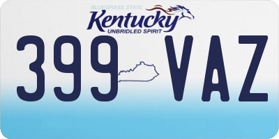 KY license plate 399VAZ