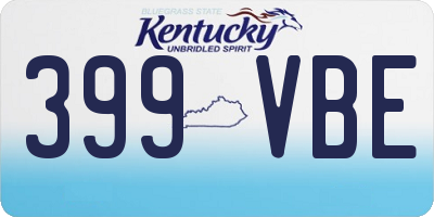 KY license plate 399VBE