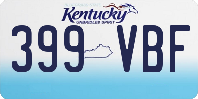 KY license plate 399VBF