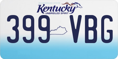 KY license plate 399VBG