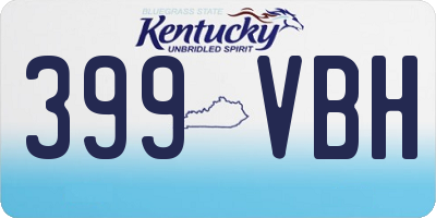 KY license plate 399VBH