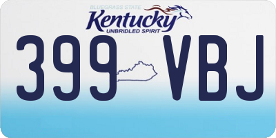 KY license plate 399VBJ