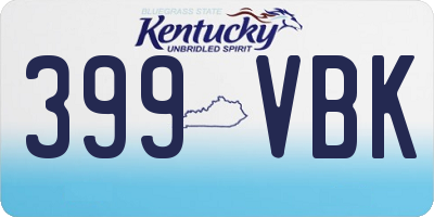 KY license plate 399VBK