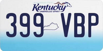 KY license plate 399VBP