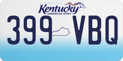 KY license plate 399VBQ