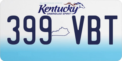 KY license plate 399VBT