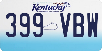 KY license plate 399VBW