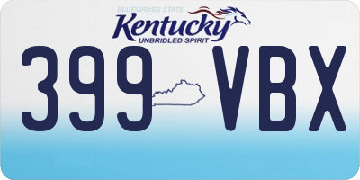 KY license plate 399VBX