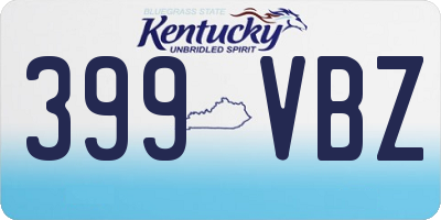 KY license plate 399VBZ
