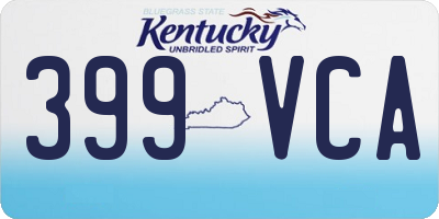 KY license plate 399VCA