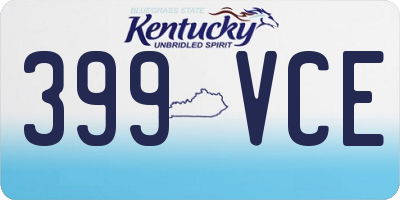 KY license plate 399VCE