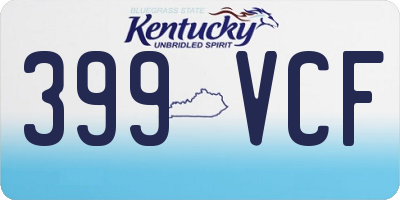 KY license plate 399VCF