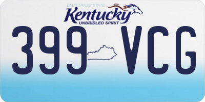 KY license plate 399VCG
