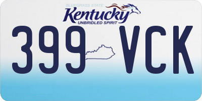 KY license plate 399VCK