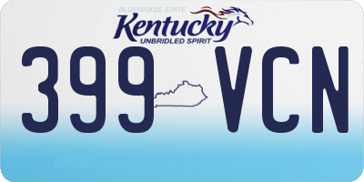 KY license plate 399VCN