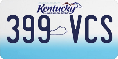 KY license plate 399VCS