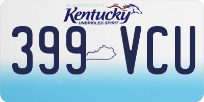 KY license plate 399VCU