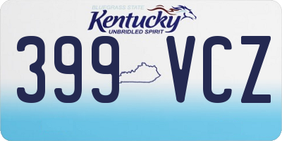 KY license plate 399VCZ