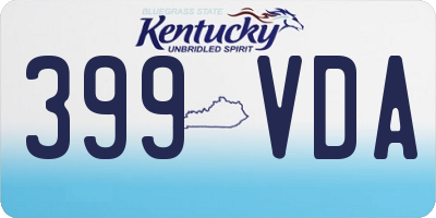 KY license plate 399VDA