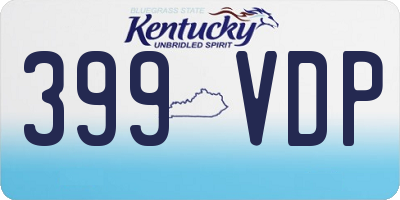 KY license plate 399VDP
