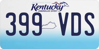 KY license plate 399VDS