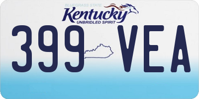 KY license plate 399VEA