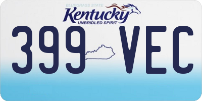KY license plate 399VEC