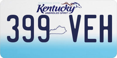 KY license plate 399VEH
