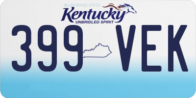 KY license plate 399VEK