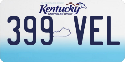 KY license plate 399VEL