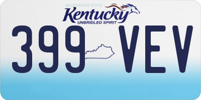 KY license plate 399VEV