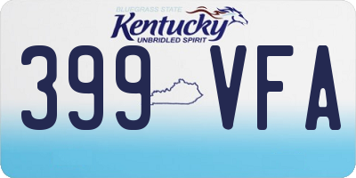 KY license plate 399VFA