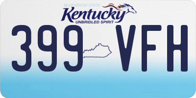 KY license plate 399VFH