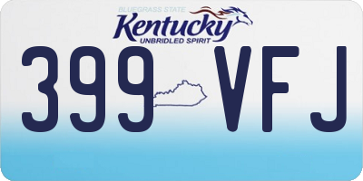 KY license plate 399VFJ